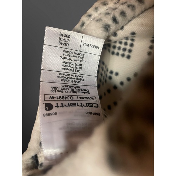 Carhartt Womens Relaxed Fit Fleece Pullover Geometric Tribal Print sherpa lined - Picture 5 of 7